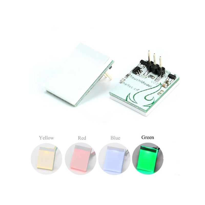 Pulsante touch capacitivo verde