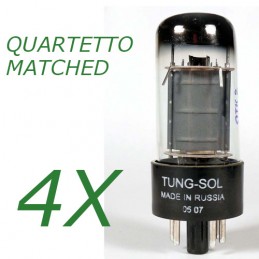 Quartetto di 6V6GT Tung Sol Platinum Matched