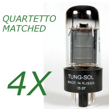 Quartetto di 6V6GT Tung Sol Platinum Matched