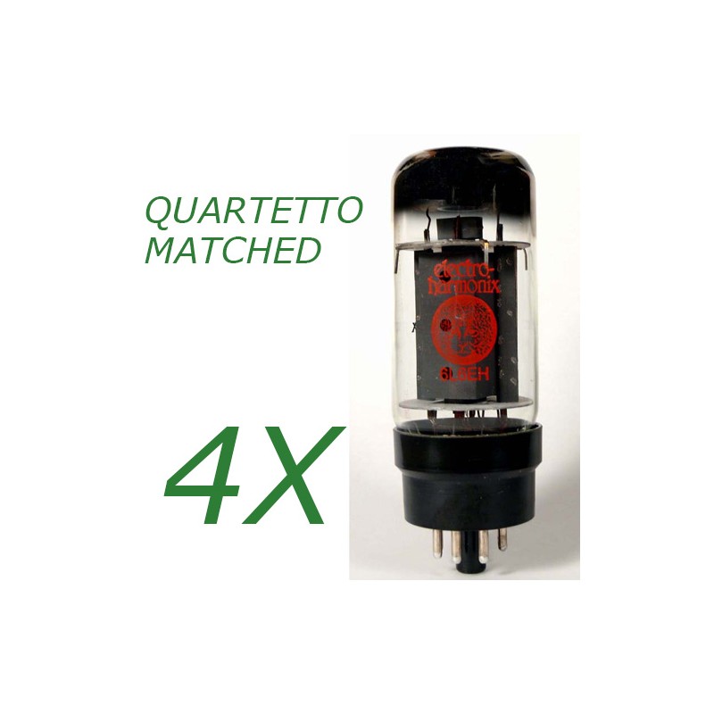 Quartetto selezionato di 6L6GC Electro Harmonix
