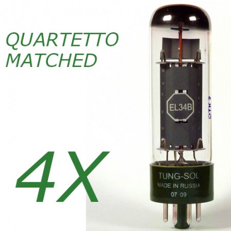 Quartetto selezionato di EL34B Tungsol