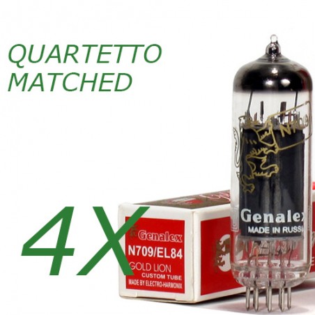 Quartetto selezionato di EL84 Genalex Gold Lion