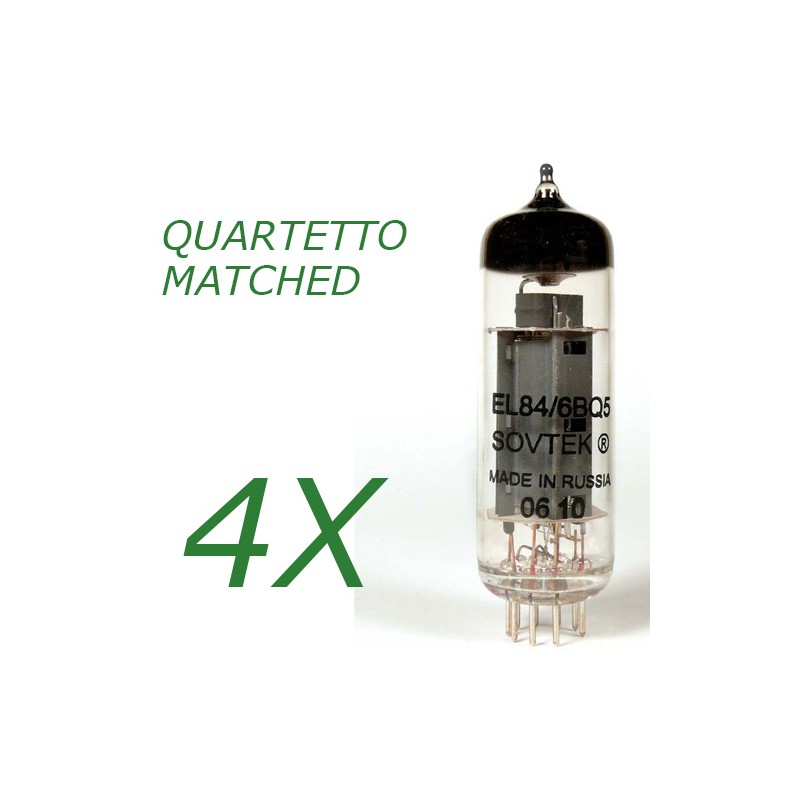 Quartetto selezionato di EL84 Sovtek