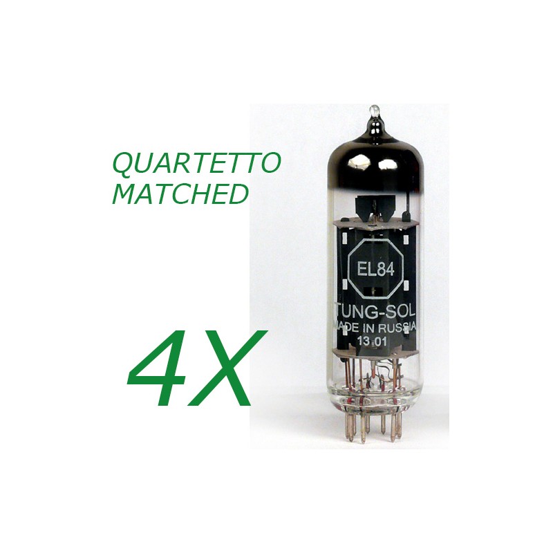 Quartetto selezionato di EL84 Tungsol