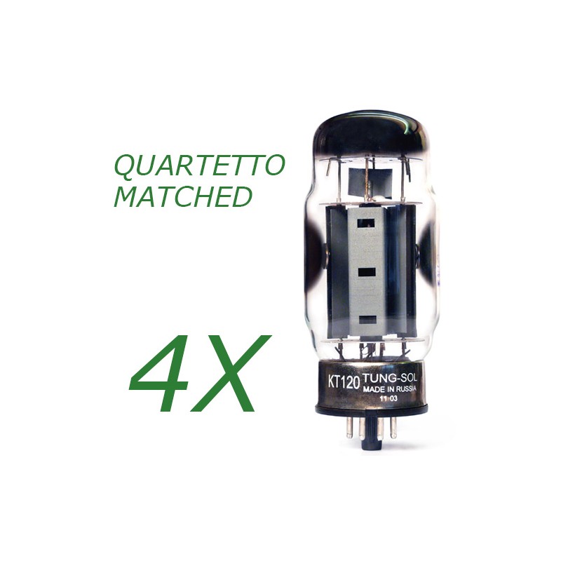 Quartetto selezionato di KT120 Tungsol