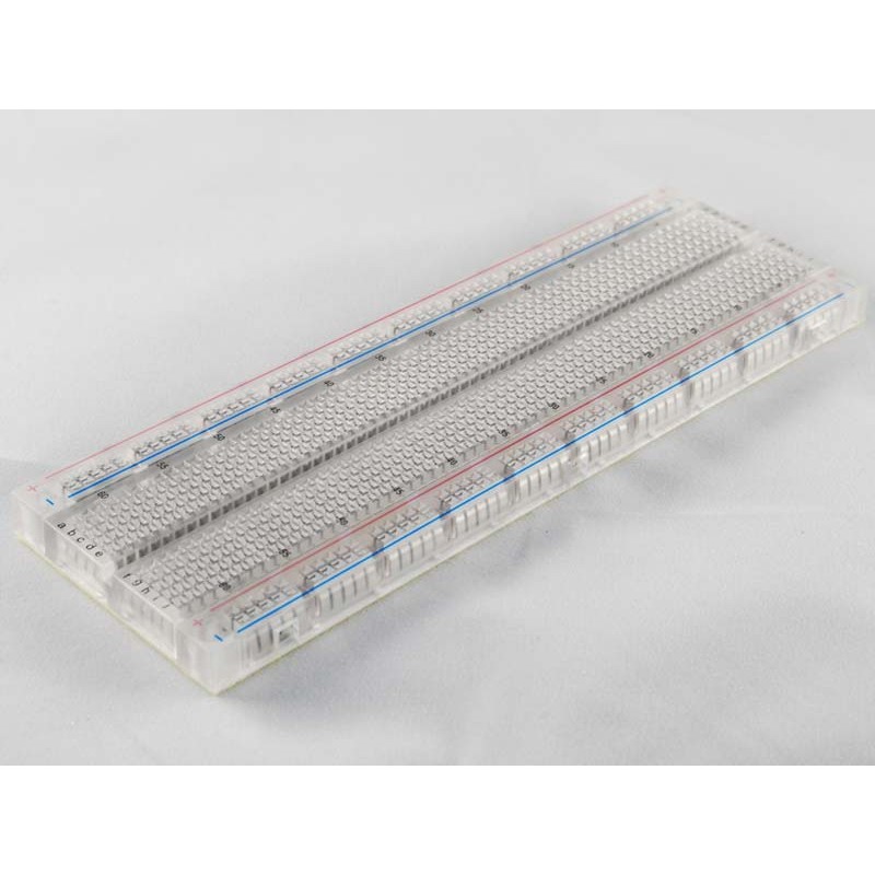Breadboard trasparente da 830 contatti