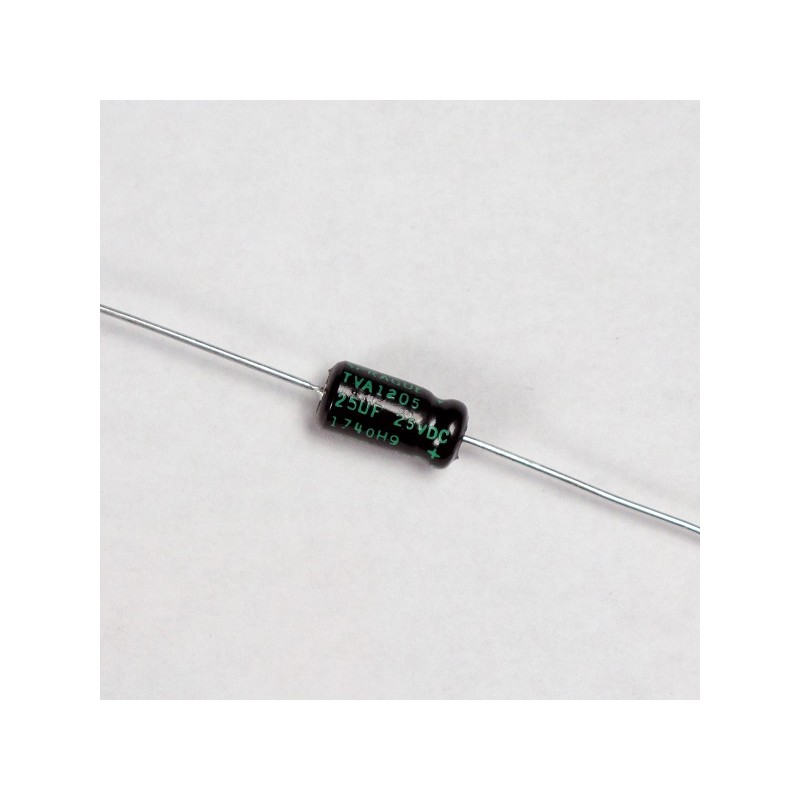 Condensatore elettrolitico orizzontale da 25 uF 25 V Sprague Atom