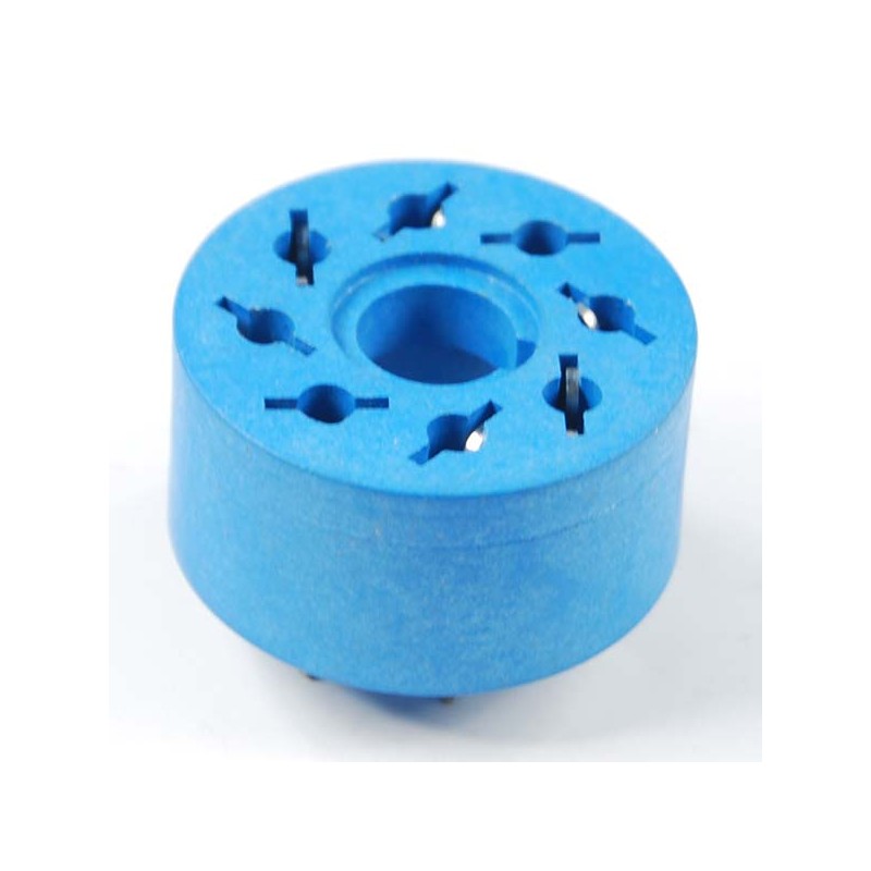 Zoccolo a 8 pin da circuito stampato in plastica blu - Fine serie