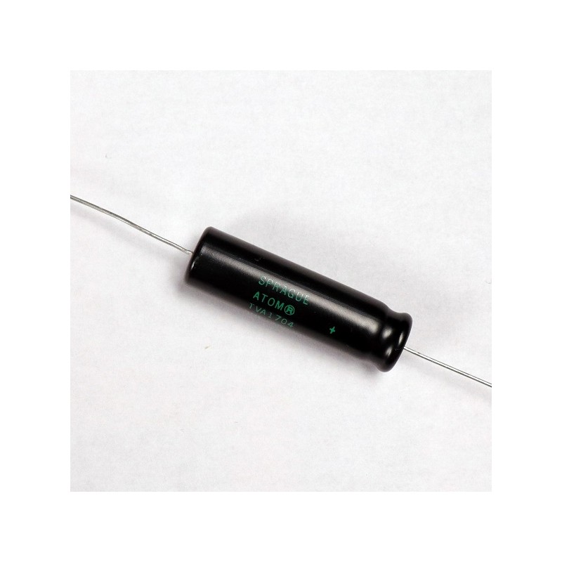 Condensatore elettrolitico orizzontale da 8 uF 450 V Sprague Atom