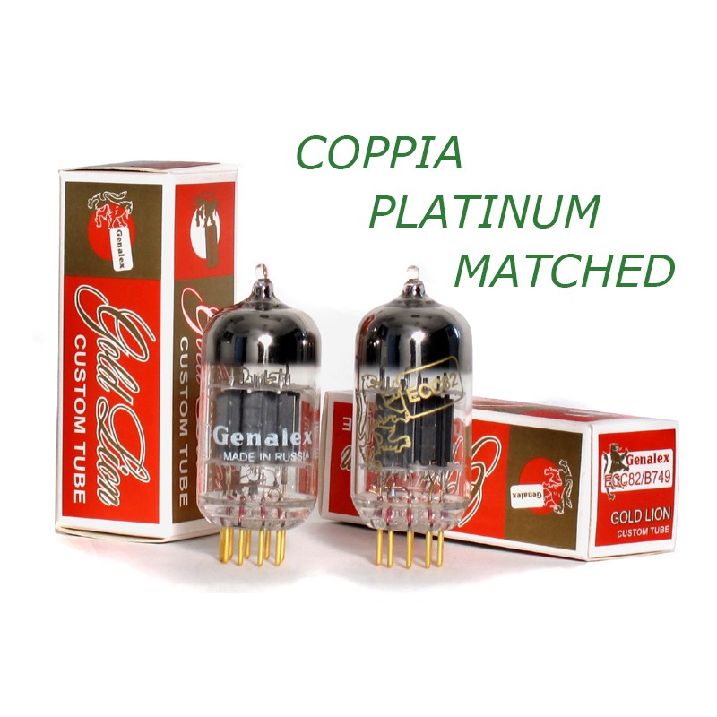 Coppia di 12AU7 - ECC82/B749 Genalex Gold Lion Platinum Matched
