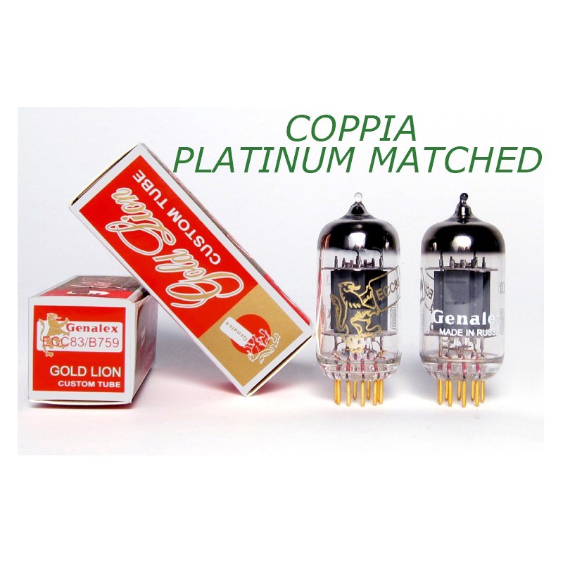 Coppia di 12AX7 -  ECC83/B759 Genalex Gold Lion Platinum Matched