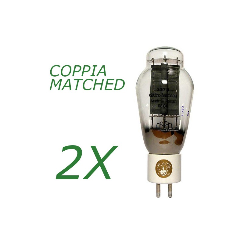 Coppia di 300B Electro Harmonix gold Platinum Matched