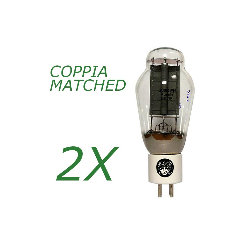 Coppia di 300B Electro Harmonix Platinum Matched