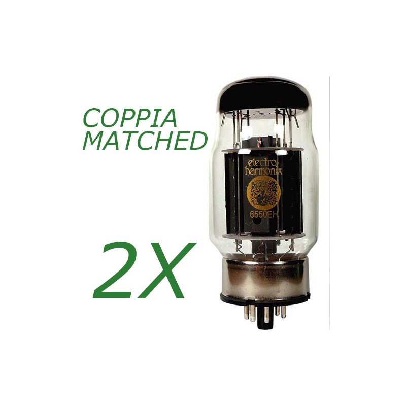 Coppia di 6550 Electro Harmonix Platinum Matched