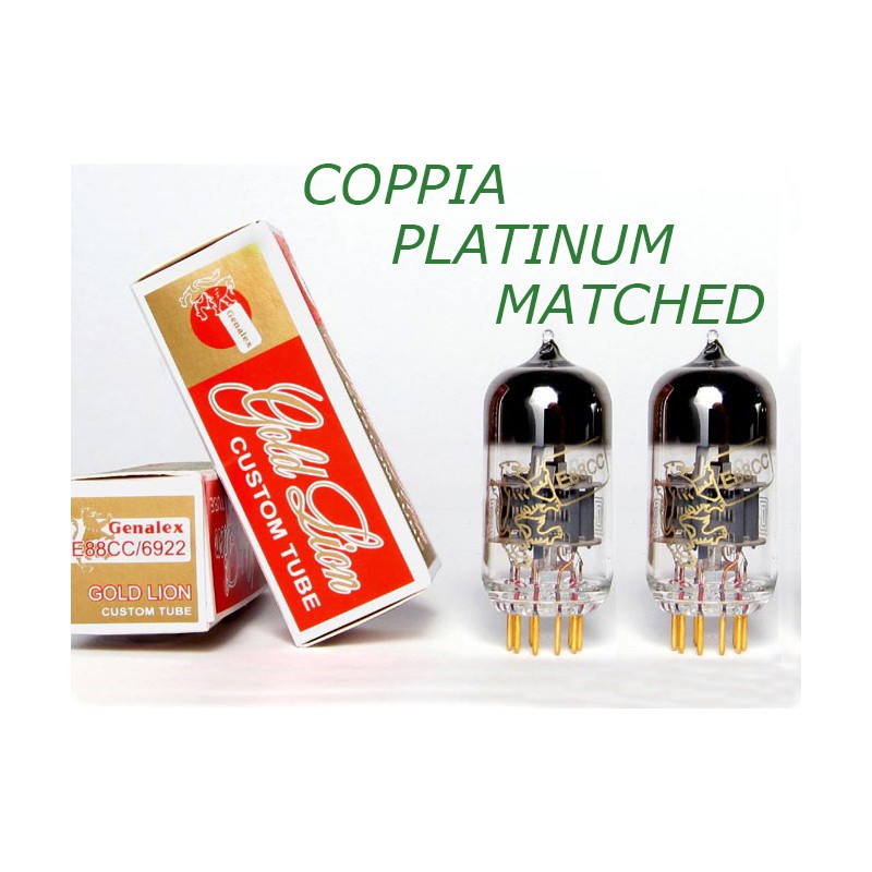 Coppia di 6922 - E88CC Genalex Gold Lion Platinum Matched