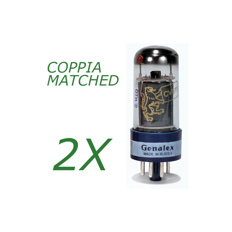 Coppia di 6V6GT CV511 Genalex Gold Lion