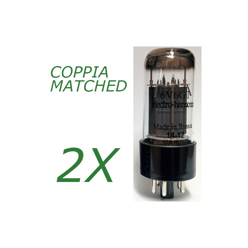 Coppia di 6V6GT Electro Harmonix Platinum Matched