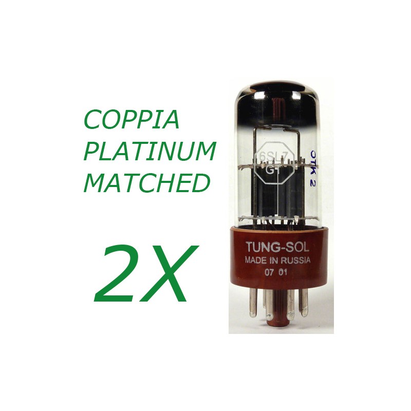 Coppia selezionata di 6SL7 Tungsol - Platinum Matched