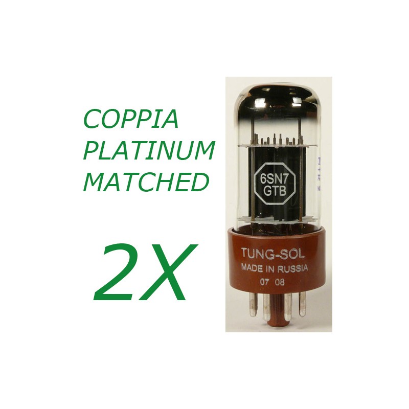 Coppia selezionata di 6SN7 GTB Tungsol - Platinum Matched