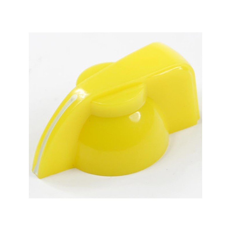 Manopola gialla stile Fender a cresta di gallo