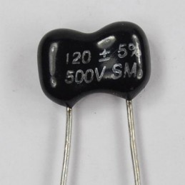 Condensatore in mica argentata da 47 pF 500 V