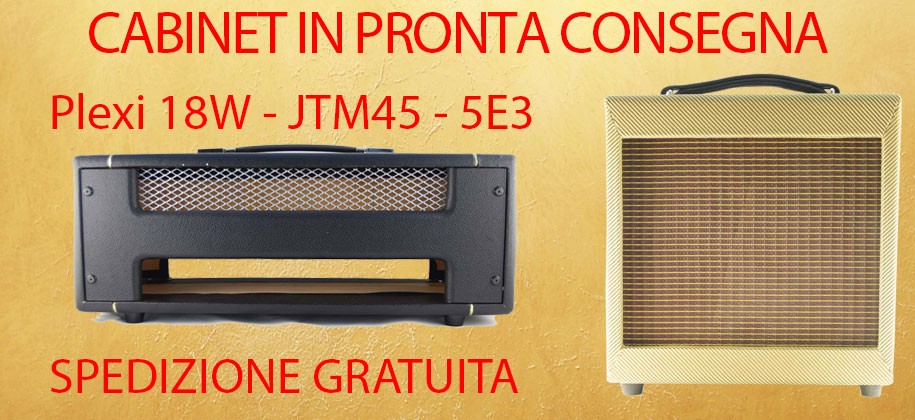 Cabinet per Fender 5E3, Marshall Plexi 18W e JTM45